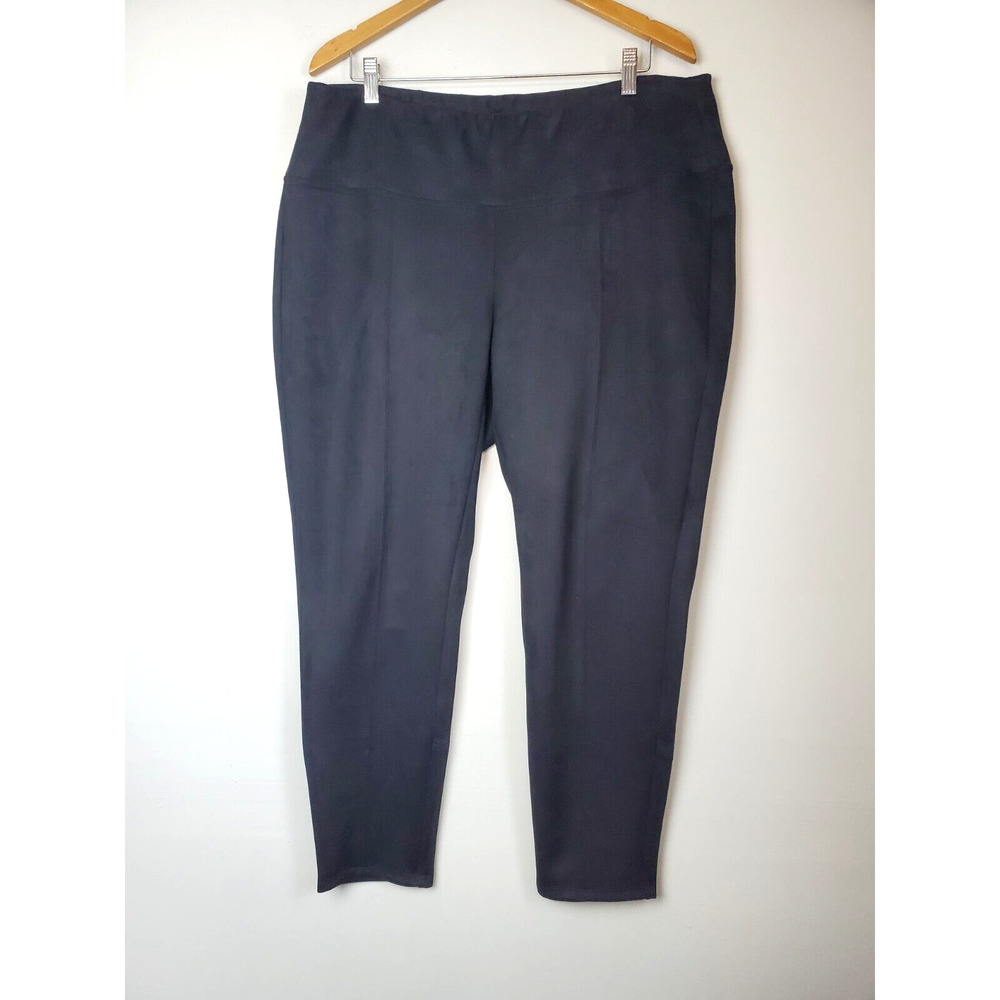 J. JILL 2X Women's Wearever‎ Collection Pants Plus Size Black Faux Suede Skinny - Picture 10 of 10